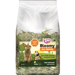 400 gr Lolo Bloomy 2 in1 Snack med urter og hø til kaniner og gnavere