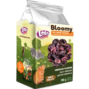 70 gr Lolo Bloomy Snack med Hibiscus blomster til kaniner og gnavere