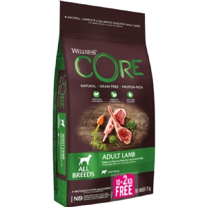 CORE - Kornfrit voksen hundefoder med lam til alle racer 10+2KG